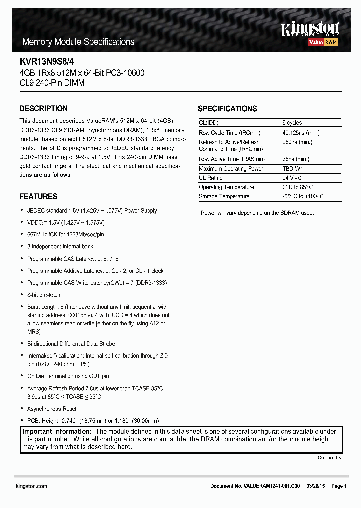KVR13N9S8-4_8334851.PDF Datasheet