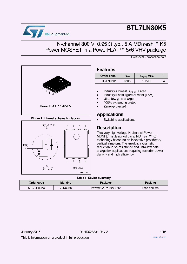 STL7LN80K5_8335072.PDF Datasheet