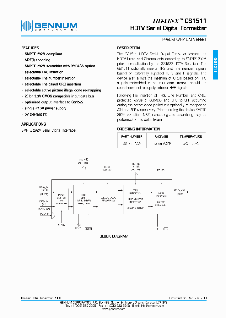 GS1511-CQR_8335444.PDF Datasheet