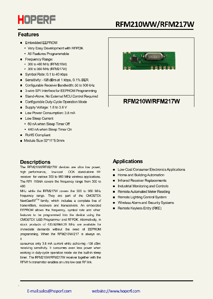 RFM210W-315S1_8335508.PDF Datasheet