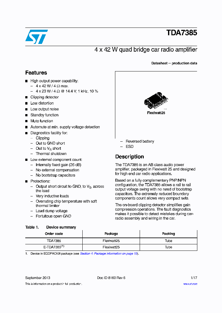E-TDA7385_8335907.PDF Datasheet