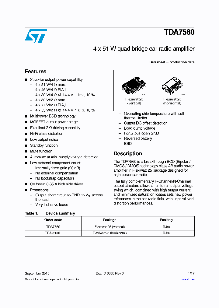 E-TDA7560_8335915.PDF Datasheet