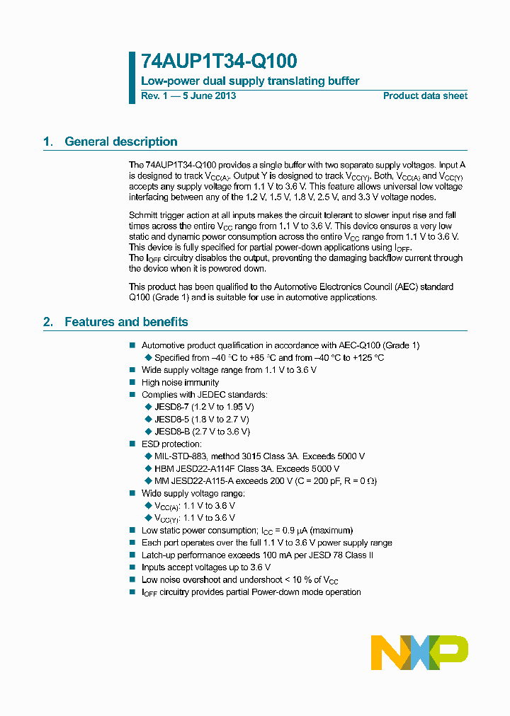 74AUP1T34GW-Q100_8337353.PDF Datasheet