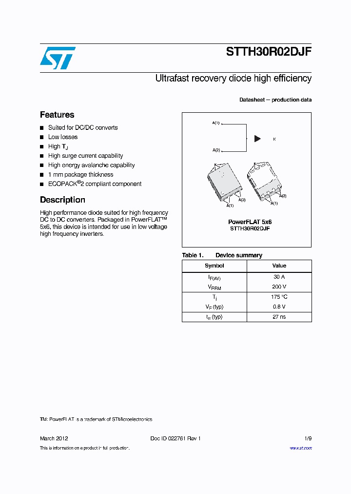 STTH30R02DJF-TR_8338202.PDF Datasheet