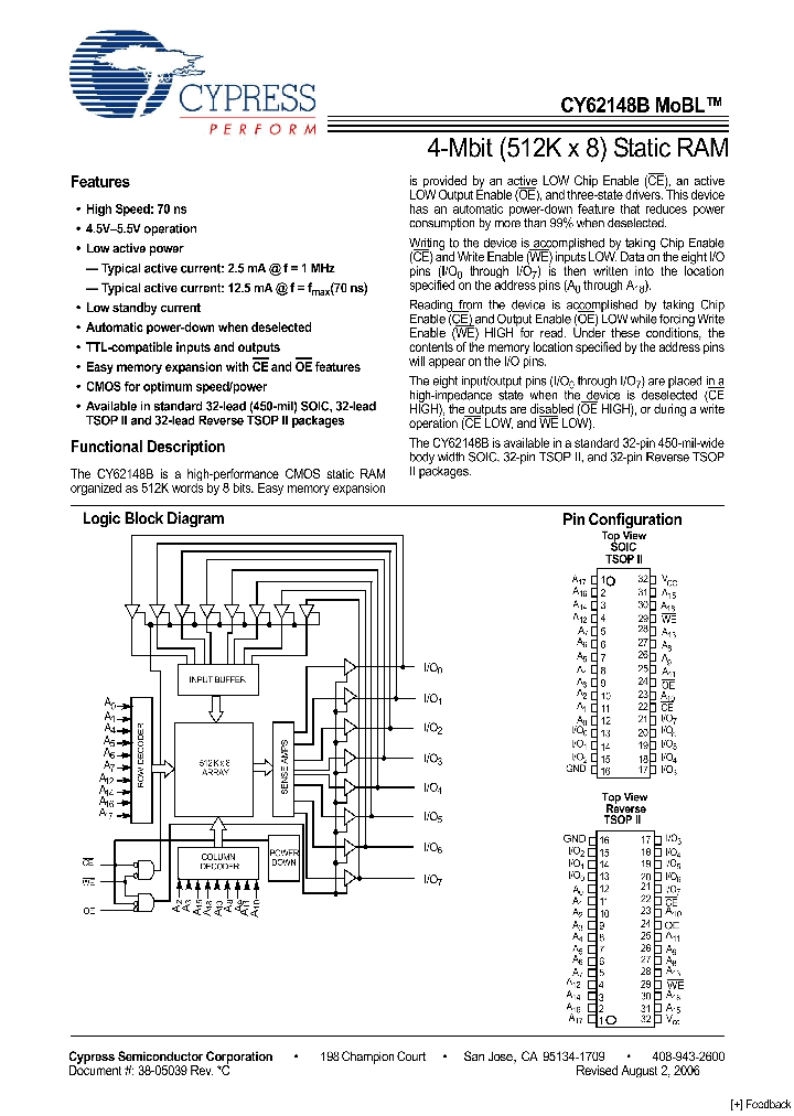 CY62148BLL-70SXI_8338345.PDF Datasheet