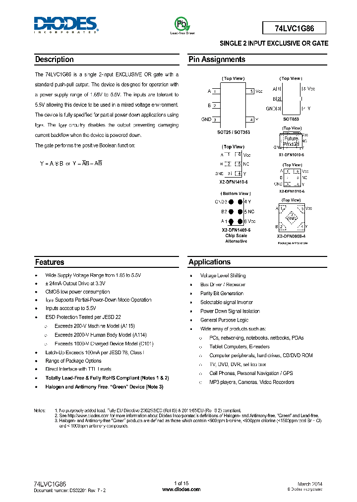 74LVC1G86FS3-7_8338929.PDF Datasheet