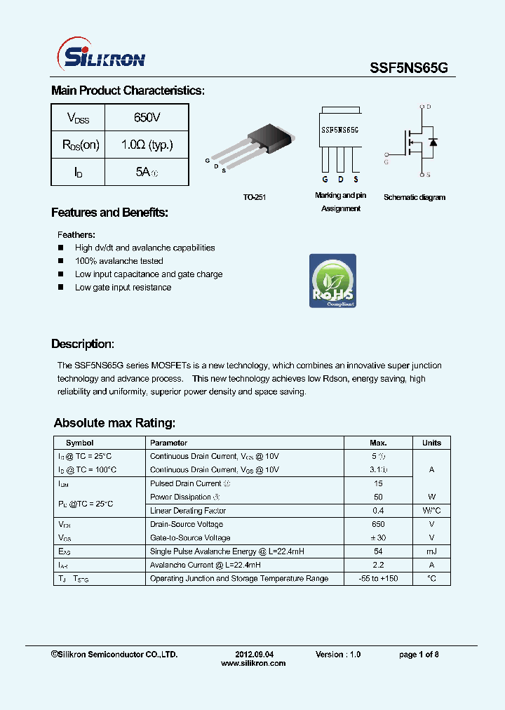 SSF5NS65G_8339132.PDF Datasheet