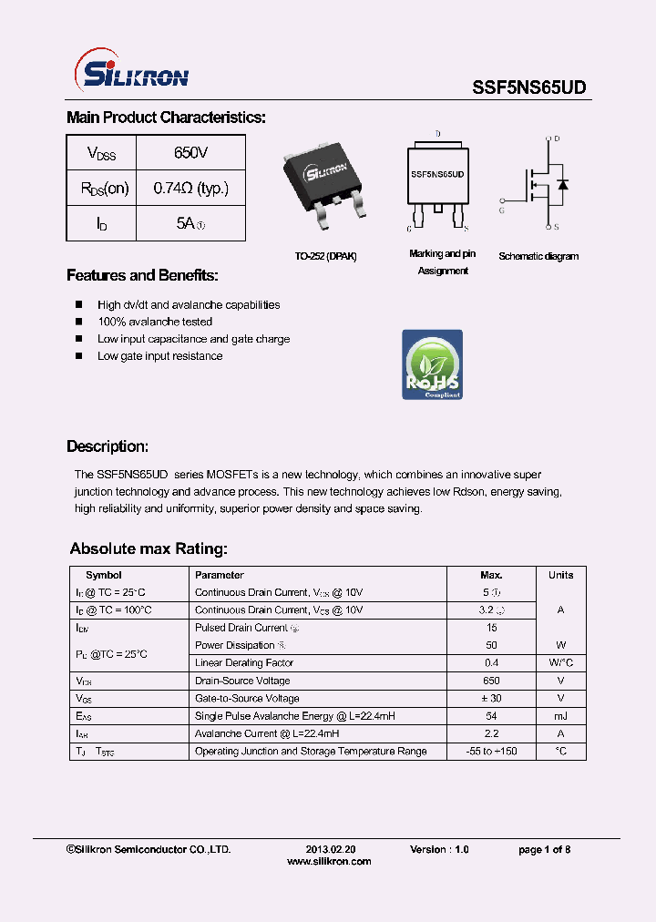 SSF5NS65UD_8339134.PDF Datasheet