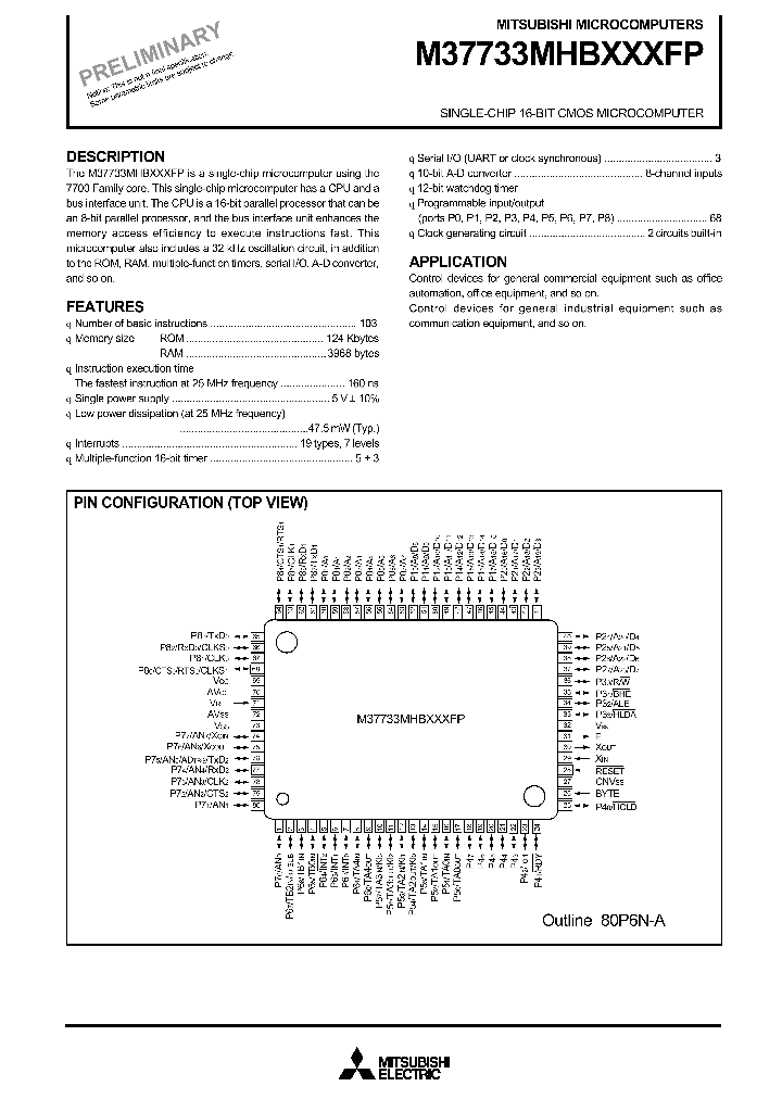 M37733MHBXXXHP_8339551.PDF Datasheet