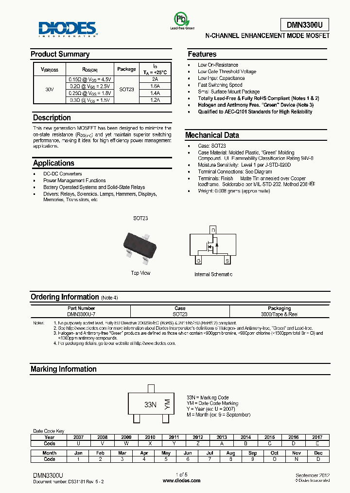 DMN3300U-15_8339797.PDF Datasheet