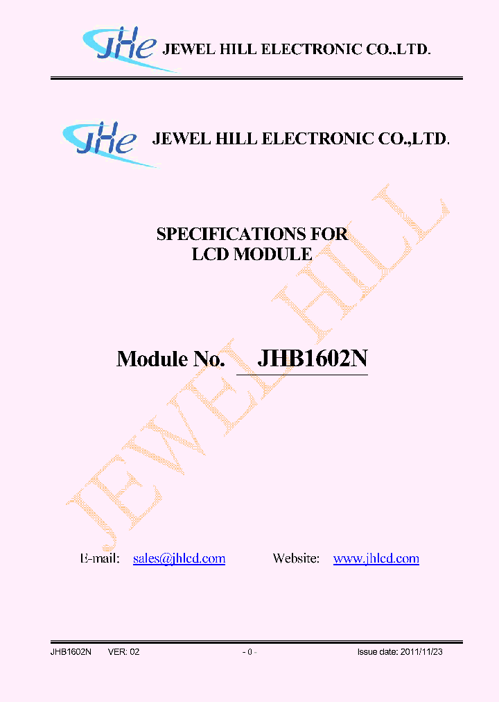 JHB1602NBBMEASUA_8339869.PDF Datasheet