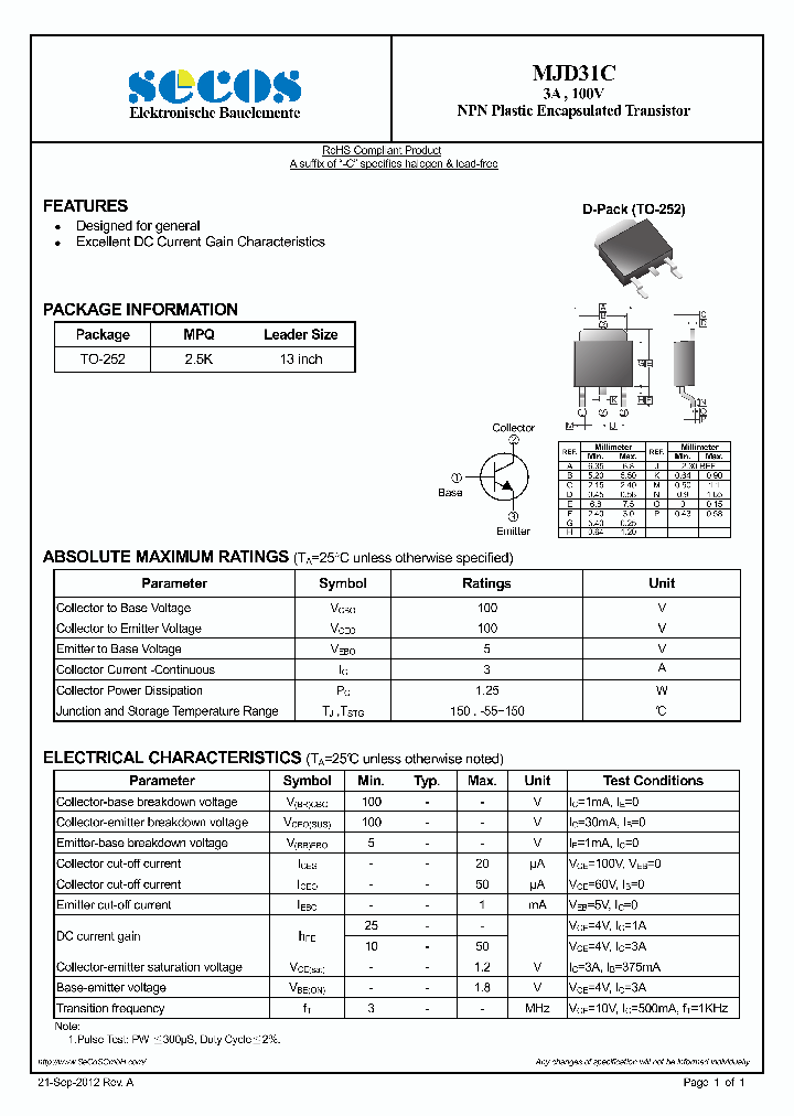 MJD31C-15_8339820.PDF Datasheet