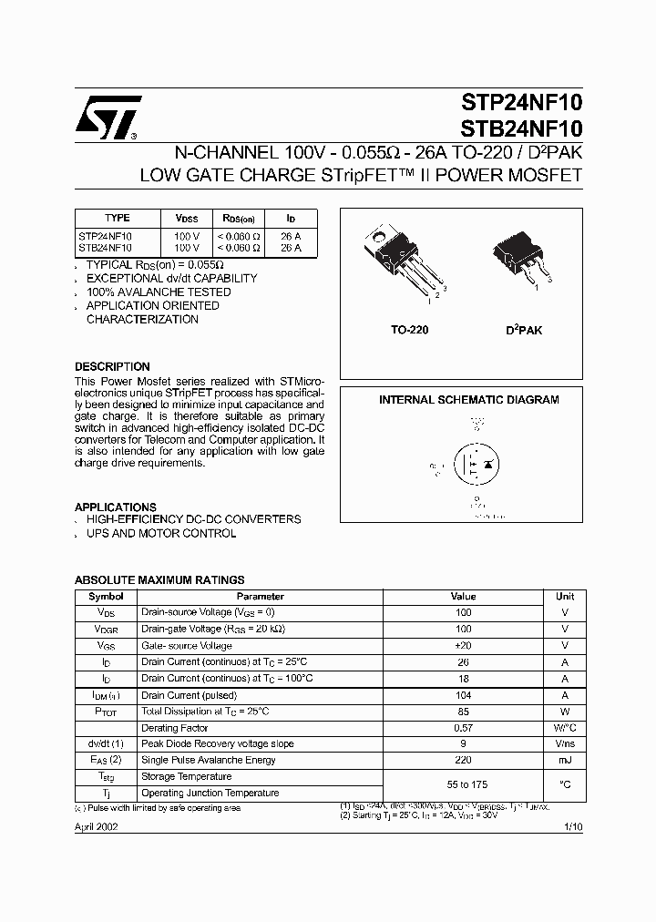 STB24NF10T4_8339793.PDF Datasheet