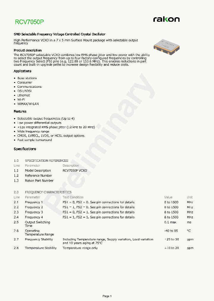 RCV7050P_8340126.PDF Datasheet
