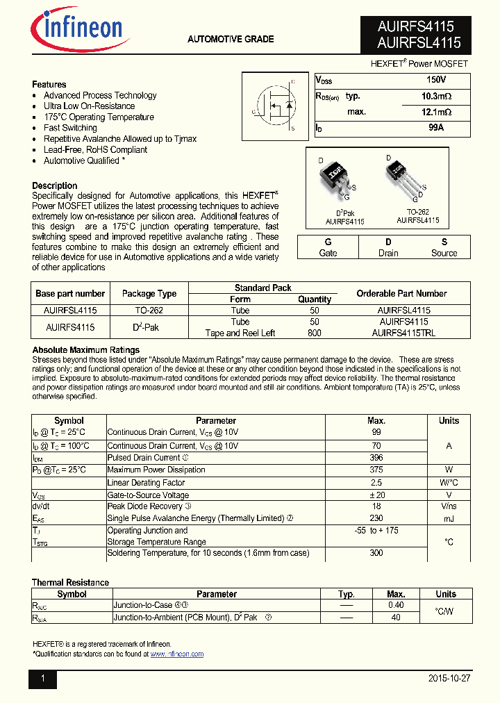 AUIRFS4115_8340724.PDF Datasheet