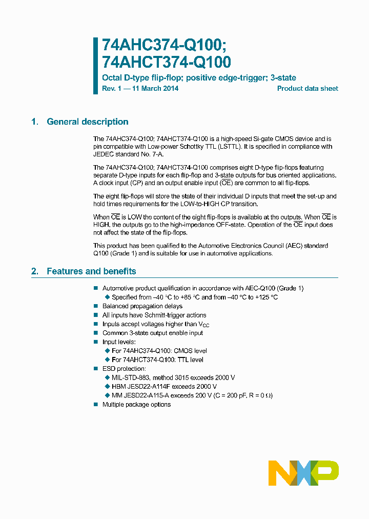74AHC374PW-Q100_8340740.PDF Datasheet