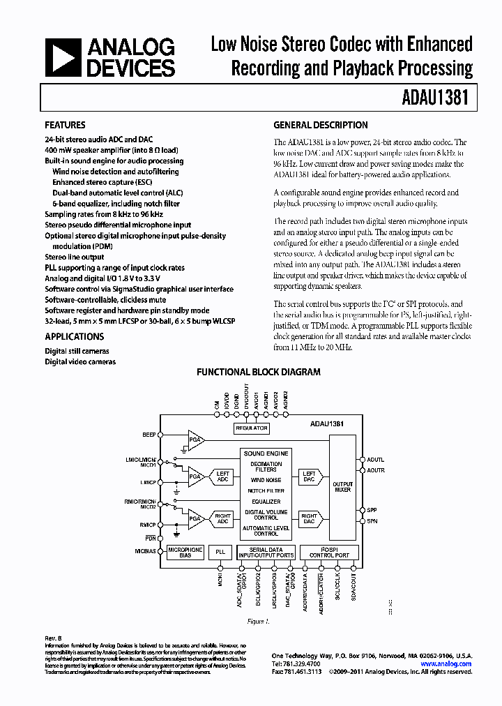 ADAU1381_8340991.PDF Datasheet