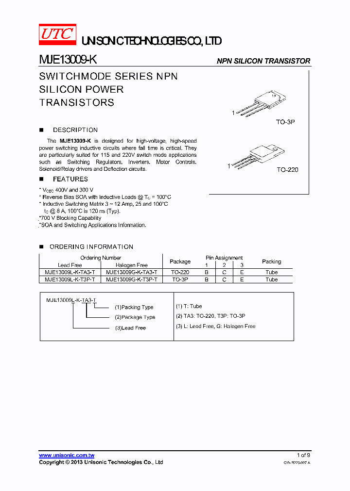 MJE13009-K_8341704.PDF Datasheet
