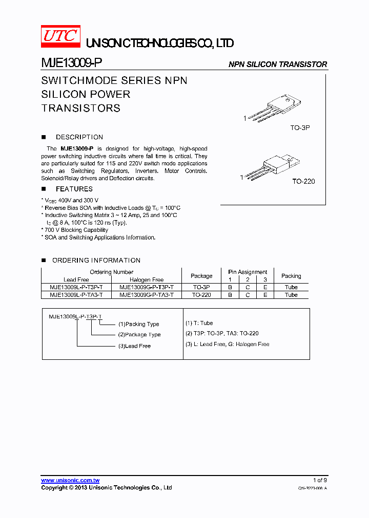 MJE13009-P_8341706.PDF Datasheet