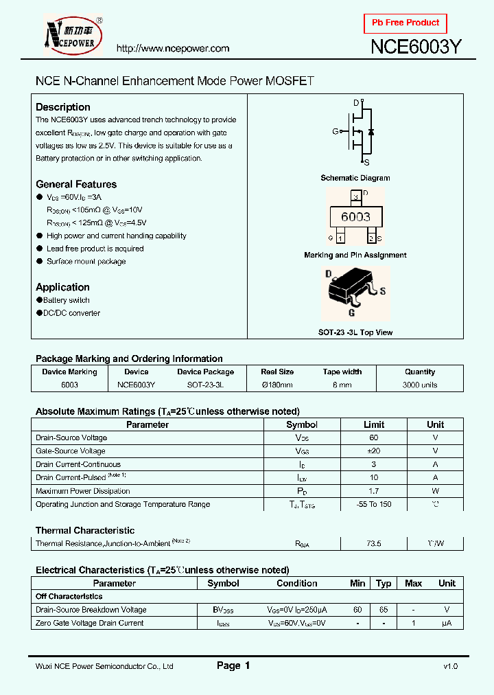 NCE6003Y_8341763.PDF Datasheet