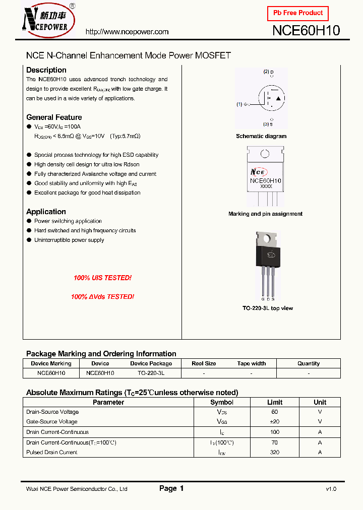 NCE60H10_8341781.PDF Datasheet