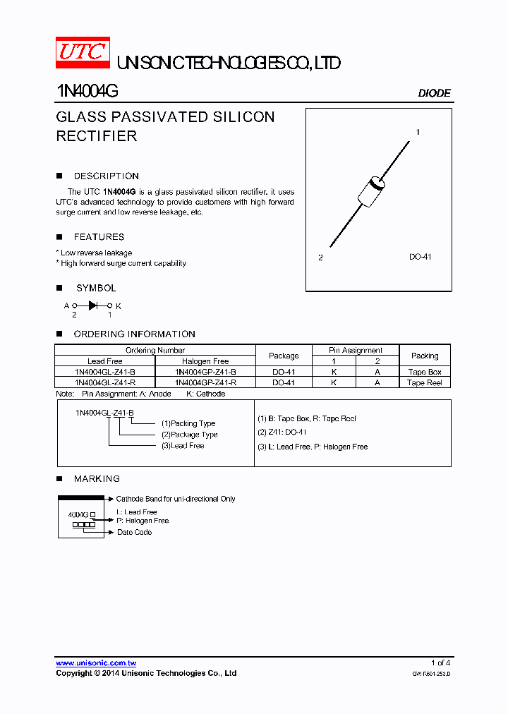 1N4004GP-Z41-B_8341927.PDF Datasheet