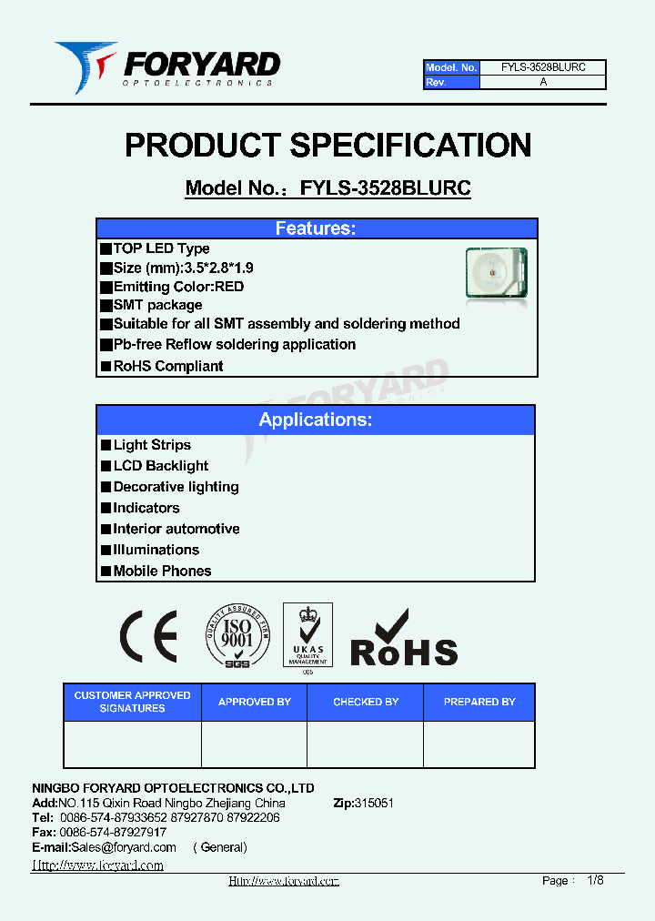 FYLS-3528BLURC_8342467.PDF Datasheet