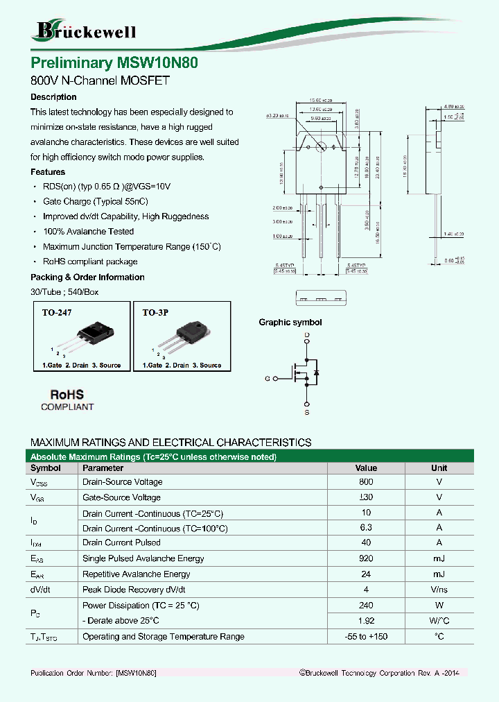 MSW10N80_8342678.PDF Datasheet