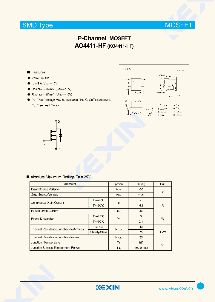 AO4411-HF_8343820.PDF Datasheet