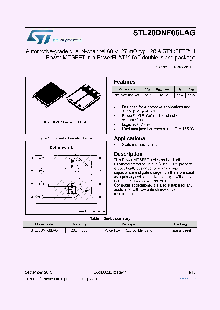 STL20DNF06LAG_8344496.PDF Datasheet