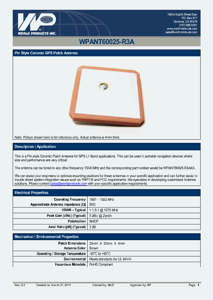 WPANT60025-R3A_8346289.PDF Datasheet