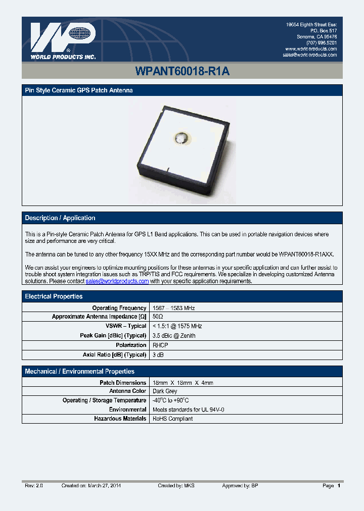 WPANT60018-R1A_8346284.PDF Datasheet