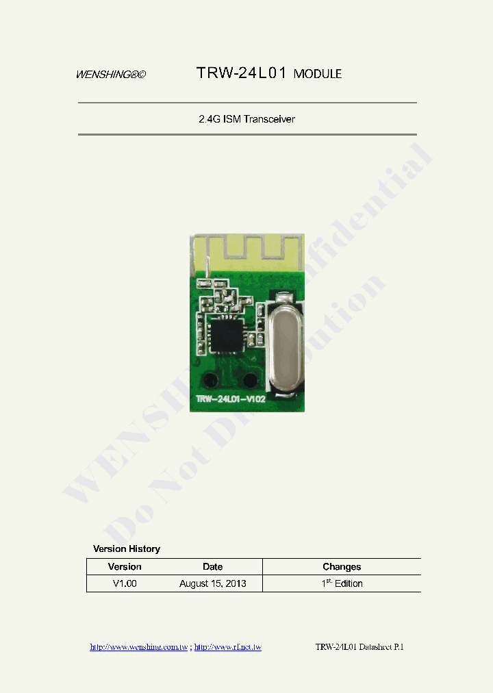 TRW-24L01_8346708.PDF Datasheet