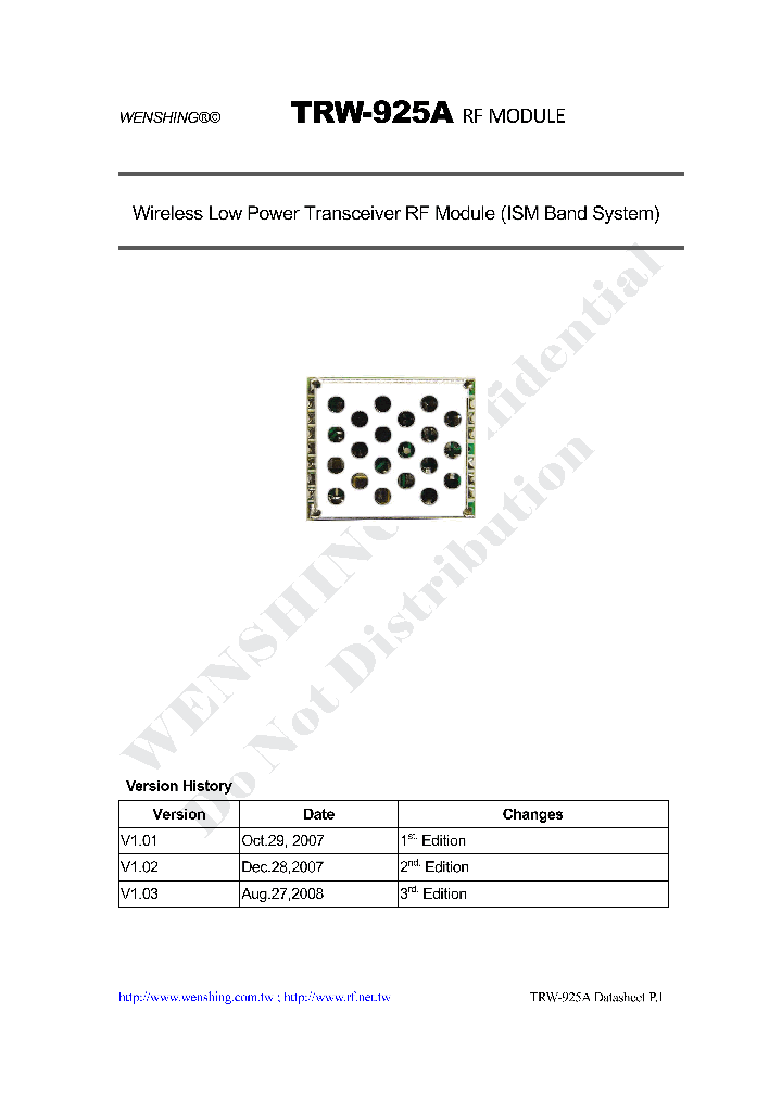 TRW-925A_8346714.PDF Datasheet
