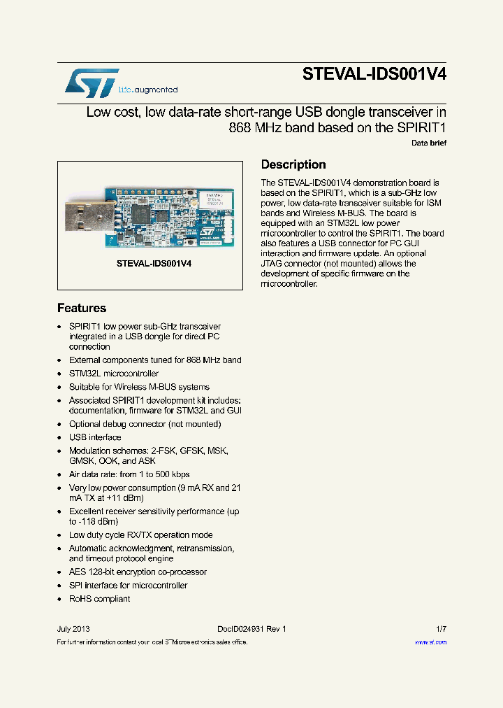 STEVAL-IDS001V4_8346780.PDF Datasheet
