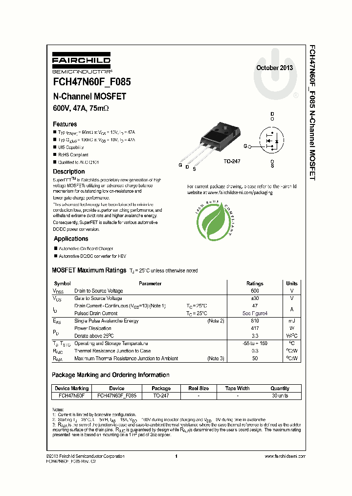 FCH47N60FF085_8348049.PDF Datasheet