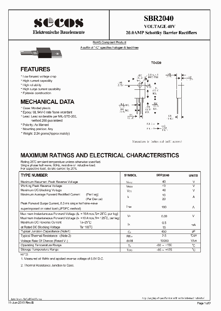 SBR2040-10_8348255.PDF Datasheet
