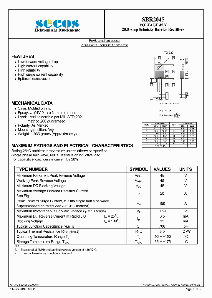 SBR2045_8348243.PDF Datasheet