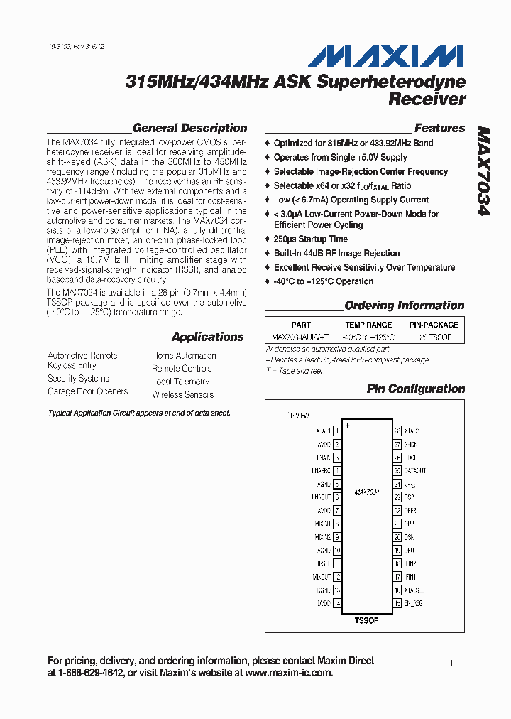 MAX7034AUIVT_8349290.PDF Datasheet
