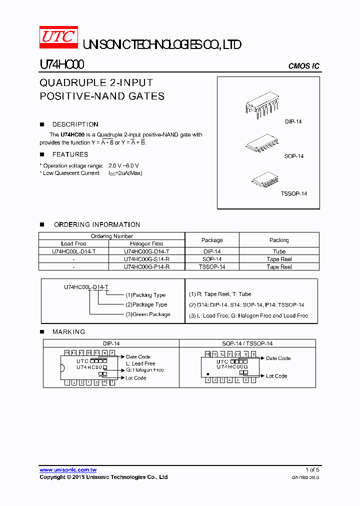 U74HC00G-D14-T_8349720.PDF Datasheet