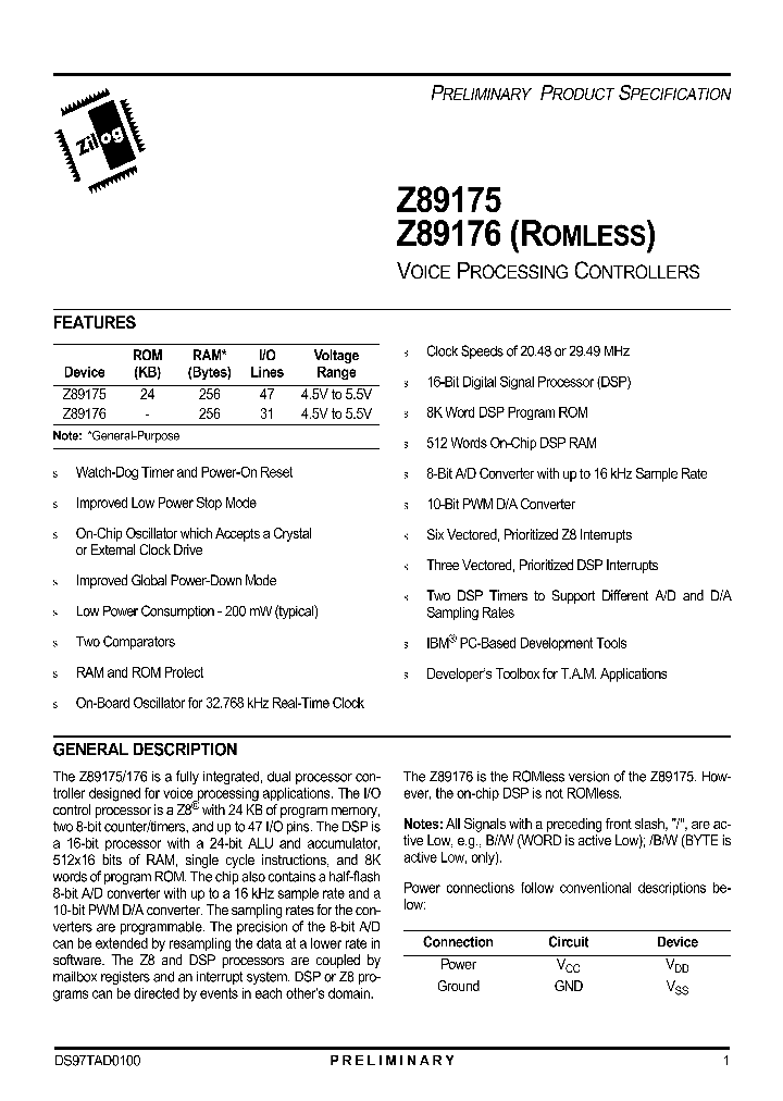 Z8917520ASC_8351227.PDF Datasheet