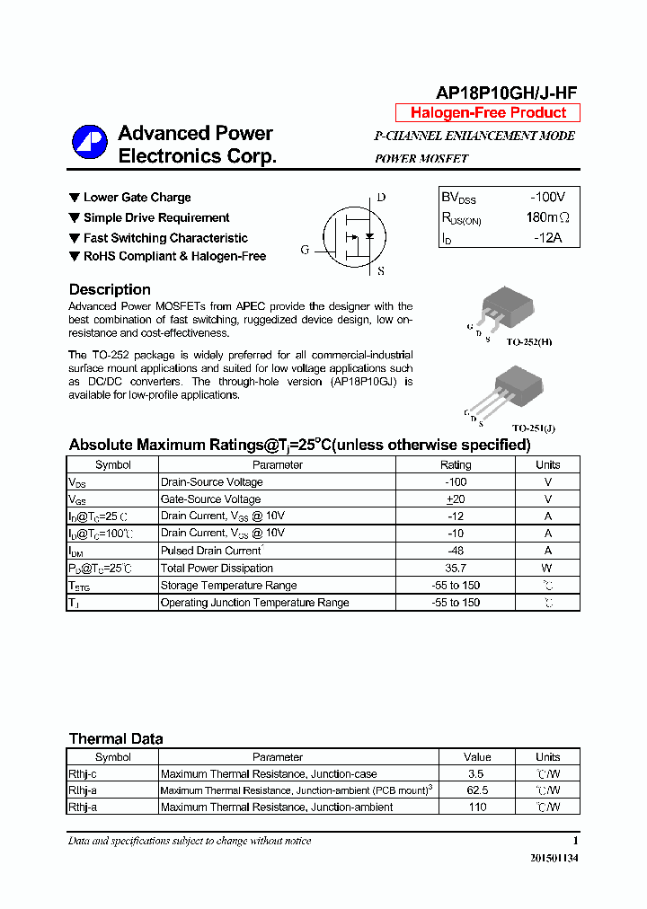 AP18P10GH-HF_8351268.PDF Datasheet