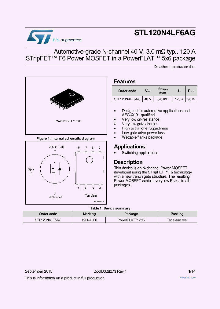 STL120N4LF6AG_8351580.PDF Datasheet