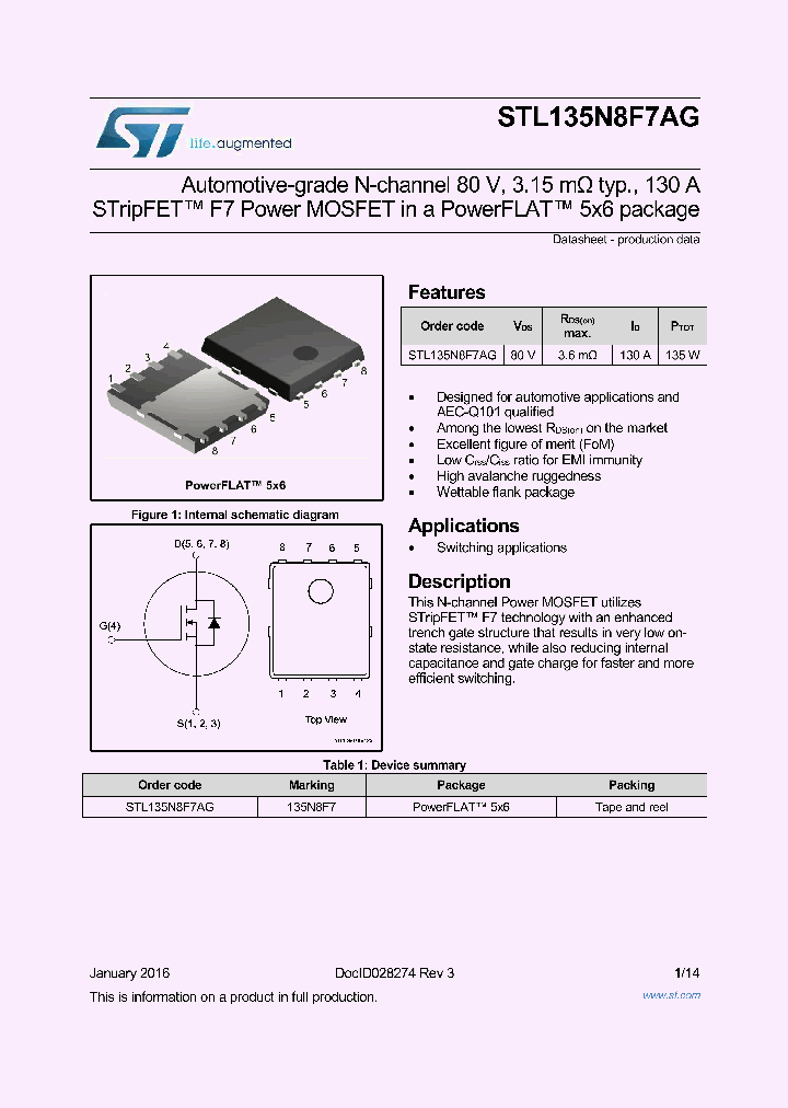 STL135N8F7AG_8351583.PDF Datasheet