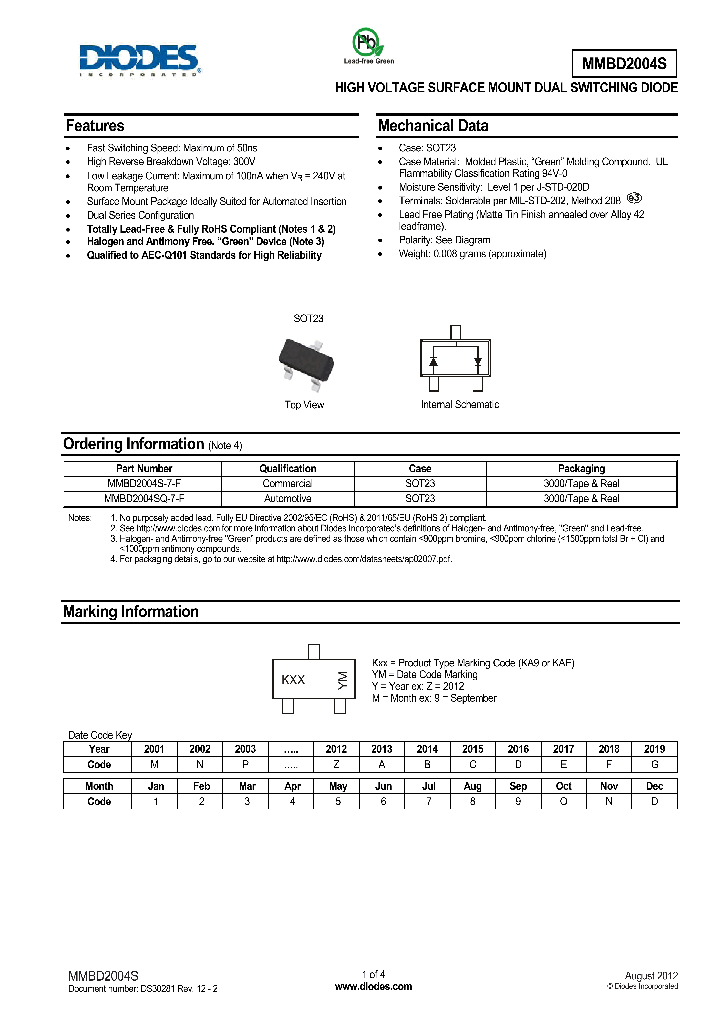 MMBD2004S-7-F_8351783.PDF Datasheet