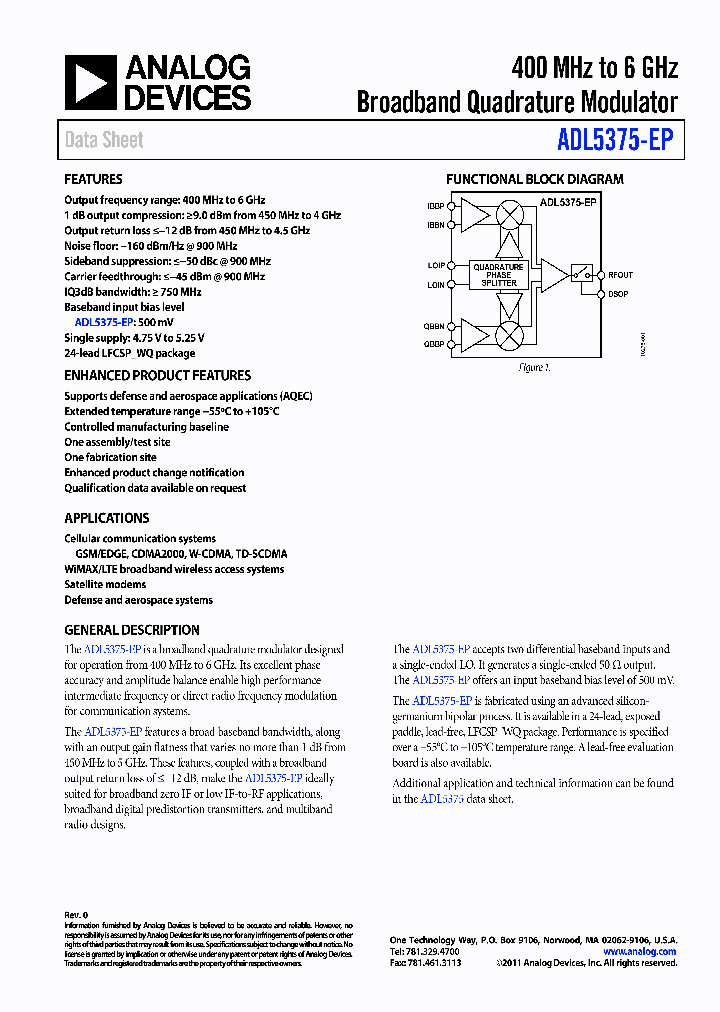 ADL5375-EP_8352301.PDF Datasheet