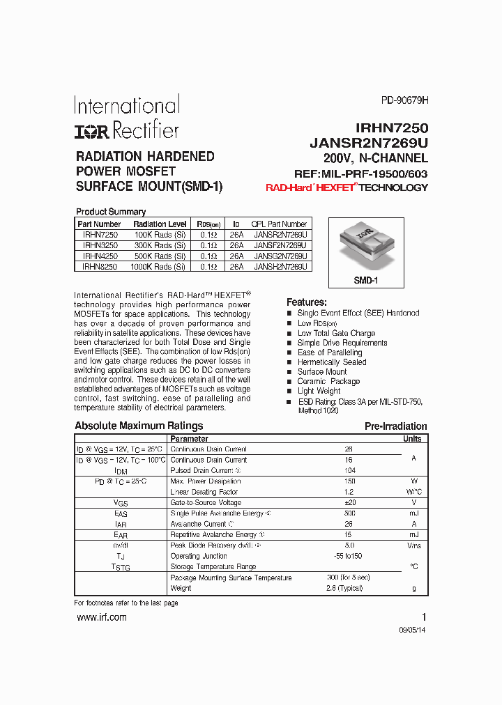 IRHN7250-15_8352740.PDF Datasheet