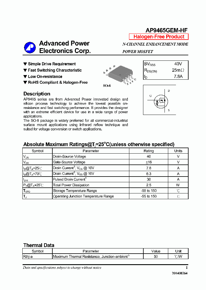 AP9465GEM-HF_8352897.PDF Datasheet