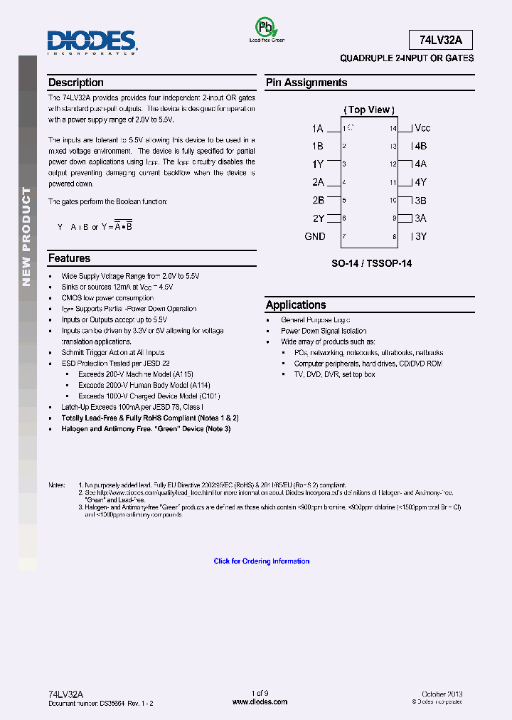 74LV32A_8352975.PDF Datasheet