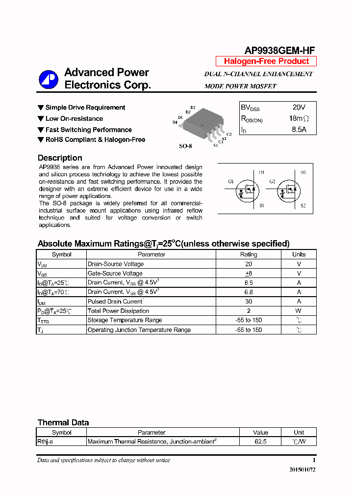 AP9938GEM-HF-16_8352906.PDF Datasheet